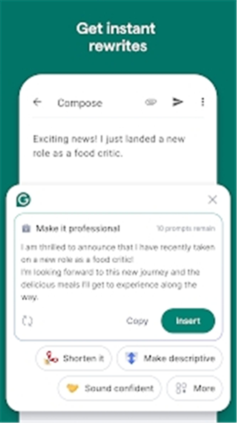 Grammarly v2.63.47989 安卓版 2