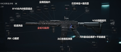 三角洲行动k416全面战场改装-三角洲行动s5赛季k416全面战场改装方案