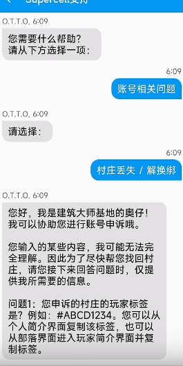 客服咨询界面