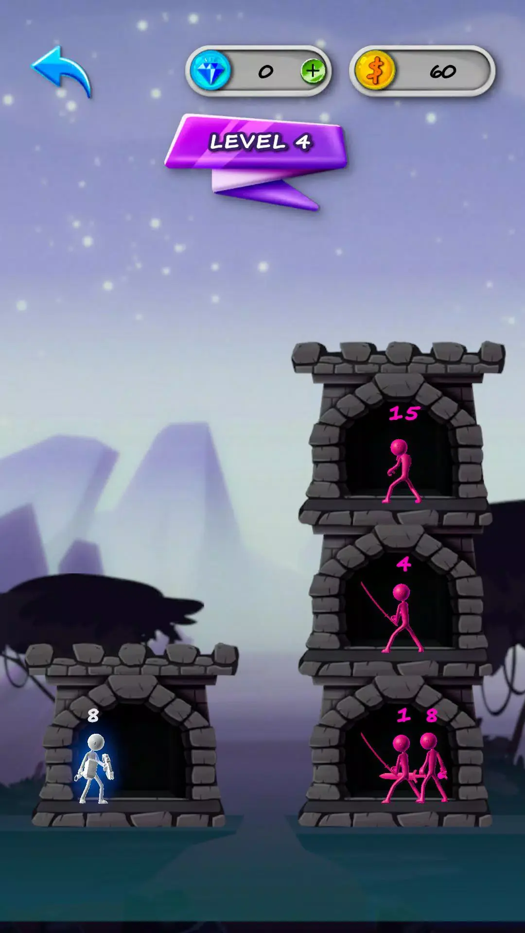 火柴人格斗塔防 4.0 安卓版 4