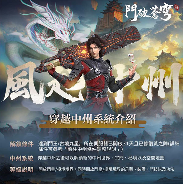 斗破苍穹三年之约手游怎么穿越中州