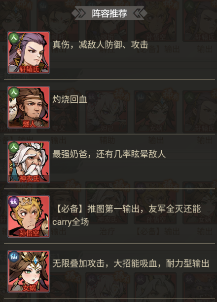 最强阵容搭配推荐