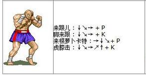 终极街头霸王2出招表
