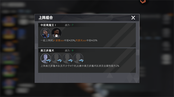 美职篮绝对巨星球员图鉴介绍与上阵组合