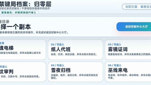 禁键局档案归零层 1.0.0 最新版 2
