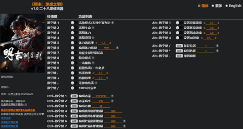 明末渊虚之羽修改器 1.0 最新版 0